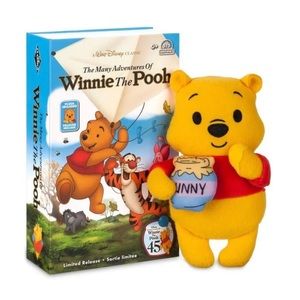Winnie the Pooh VHS Stuffed Plush Limited Release NEW